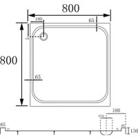 Душевой поддон Abber AD3D080 80х80
