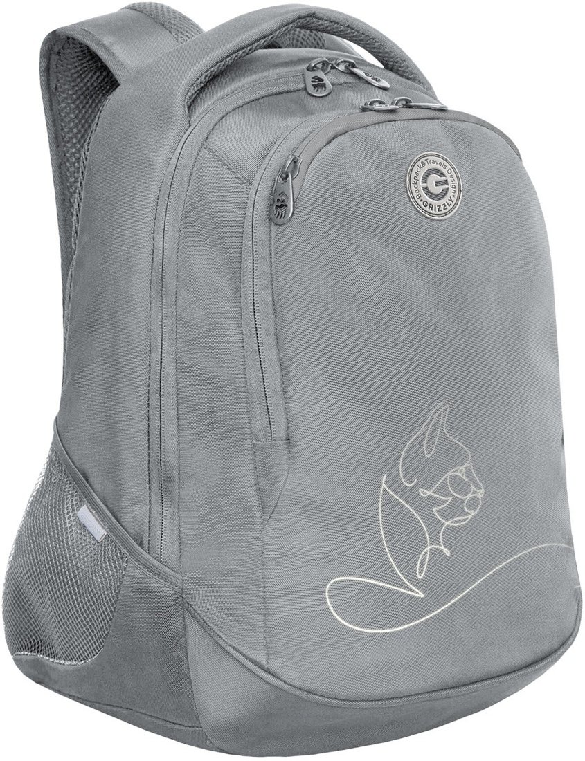 

Школьный рюкзак Grizzly RD-340-2 (серый)
