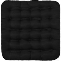 Подушка для сидения Smart Textile Уют с завязками 40x40 T429 (лузга гречихи, черный)