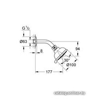 Верхний душ Grohe New Tempesta Rustic 100 [26089000]