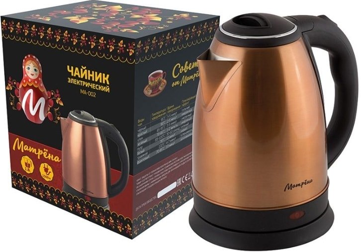 

Электрический чайник Матрена MA-002 (стальной/медный)
