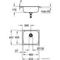 Кухонная мойка Grohe K200 60-S 53.3/45.8 1.0 31719SD0