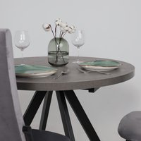 Кухонный стол Мамадома Rondo M-100 раздвижной 100-135 (дымчатая керамика/черный)