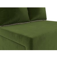 Диван Лига диванов Лагуна (микровельвет зеленый/кант микровельвет бежевый)