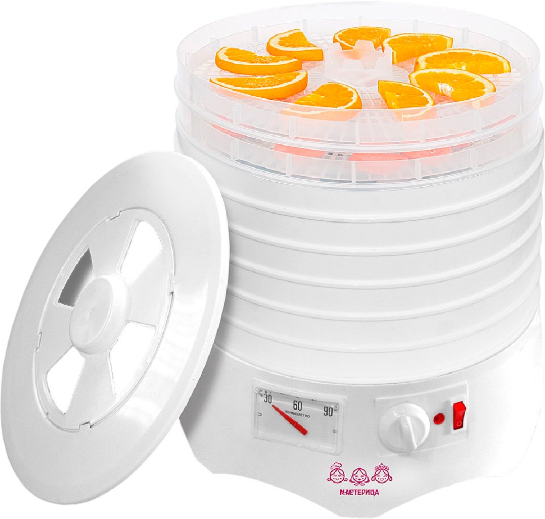 

Сушилка для овощей и фруктов Мастерица EFD-0602VM (6 белых поддонов + 2 прозрачных поддона + поддон для пастилы)