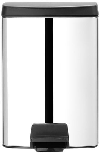 

Мусорное ведро Brabantia Pedal Bin Silent 10 л прямоугольное (стальной полированный)