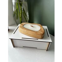 Ароматическая свеча Gentle Art в дереве Миндаль и цветы вишни (деревянный фитиль)