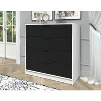 Комод Интерлиния Концепт КТ-К100 (черный/белый платинум)