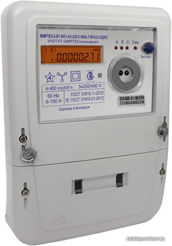Счетчик электроэнергии Миртек 3-BY-W31-A1-230-5-100A-T-RS485-OQ2V3