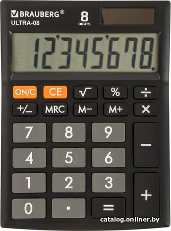 Бухгалтерский калькулятор BRAUBERG Ultra-08-BK 250507 (черный)