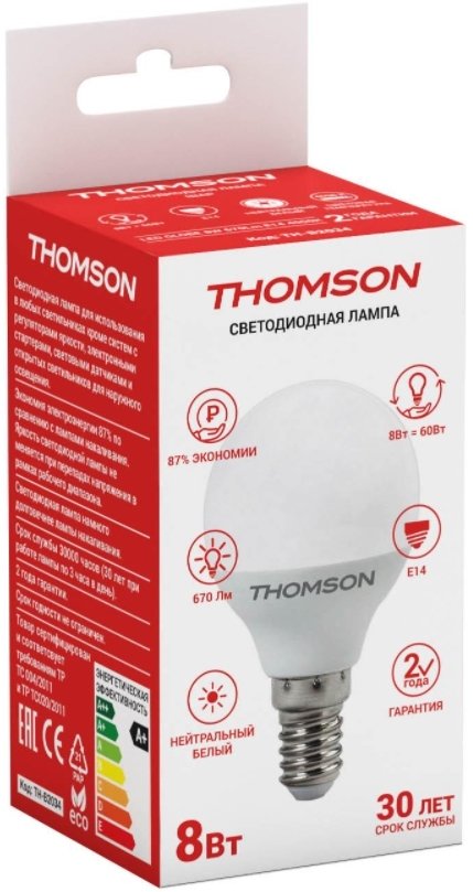 

Светодиодная лампочка Thomson Globe TH-B2034