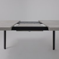 Кухонный стол Listvig Hagen 140 раздвижной 140-180x85 (цемент/черный) в Гомеле