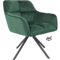 Интерьерное кресло AksHome Virginia (темно-зеленый велюр HCJ-19/черный)