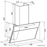 Кухонная вытяжка Krona Ester 600 Black PB в Пинске