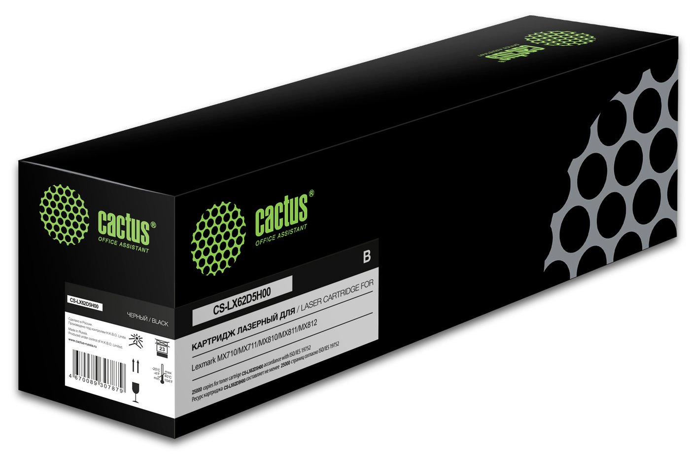 

Картридж CACTUS CS-LX62D5H00 (аналог Lexmark 62D5H00)