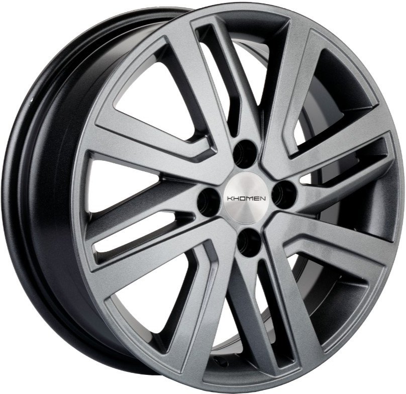 Литые диски Khomen KHW1609 Stepway 16x6 4x100мм DIA 60.1мм ET 37мм Gray