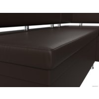 Угловой диван Лига диванов Стайл правый 114528 (экокожа, коричневый)