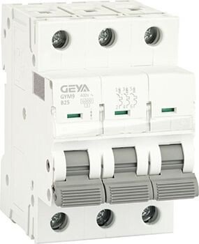 

Выключатель автоматический GEYA GYM9-3P-25B 3P 25A B 6kA 3M GYM93P25B