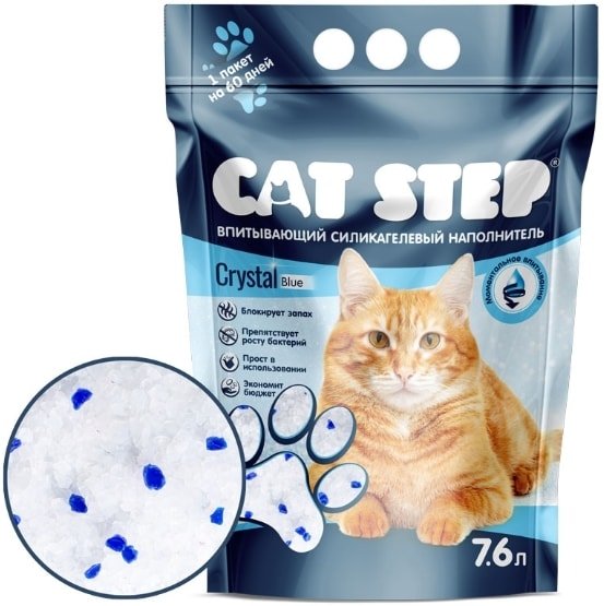 

Наполнитель для туалета Cat Step Crystal Blue 7.6 л
