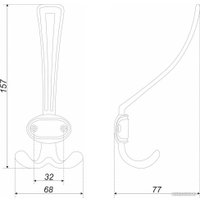 Крючок мебельный Boyard Lord K306ABL.2