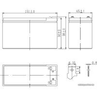 Аккумулятор для ИБП Delta HRL 12-9 (1234W) (12В/9 А·ч)