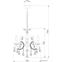 Подвесная люстра Евросвет Collana 10096/5 (золото/прозрачный хрусталь)