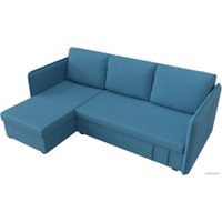 Угловой диван Лига диванов Слим левый 121150L (рогожка Амур, голубой)