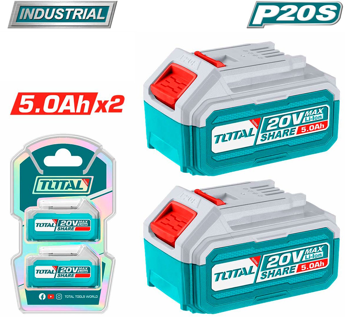 

Набор аккумуляторов Total TOSLI240464 (20В/2x5 Ah)