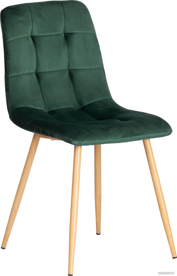 Стул TetChair Chilly mod. 7094-1 металл/вельвет (темно-зеленый/натуральный)