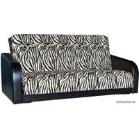 Диван Асмана Премьер (велюр зебра/кожзам черный)