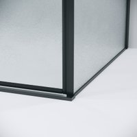 Душевой уголок Grossman Galaxy 100x90x195 120.K33.01.1090.21.02 (черный матовый/стекло шиншилла)