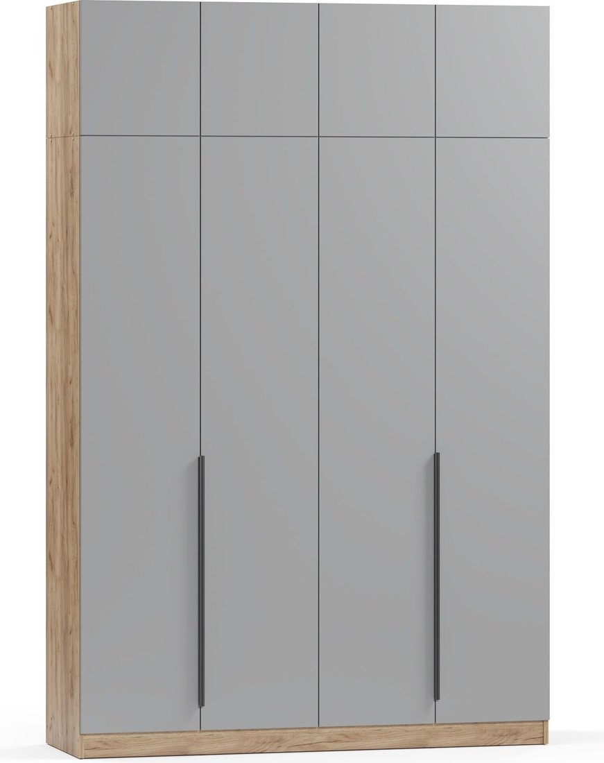 Шкаф распашной Soma Lord Black 160x240 (дуб крафт золотой/серый)