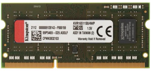 

Оперативная память Kingston ValueRAM 4GB DDR3 SODIMM PC3-12800 KVR16S11S8/4WP