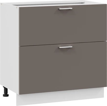 

Шкаф напольный Трия Габриэлла 1Н8Я2 с двумя ящиками (белый/муссон)