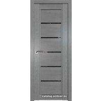 Межкомнатная дверь ProfilDoors 2.76XN R 60х200 (грувд серый, стекло дождь черный)