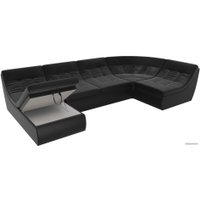 П-образный диван Лига диванов Холидей 101864 (черный)