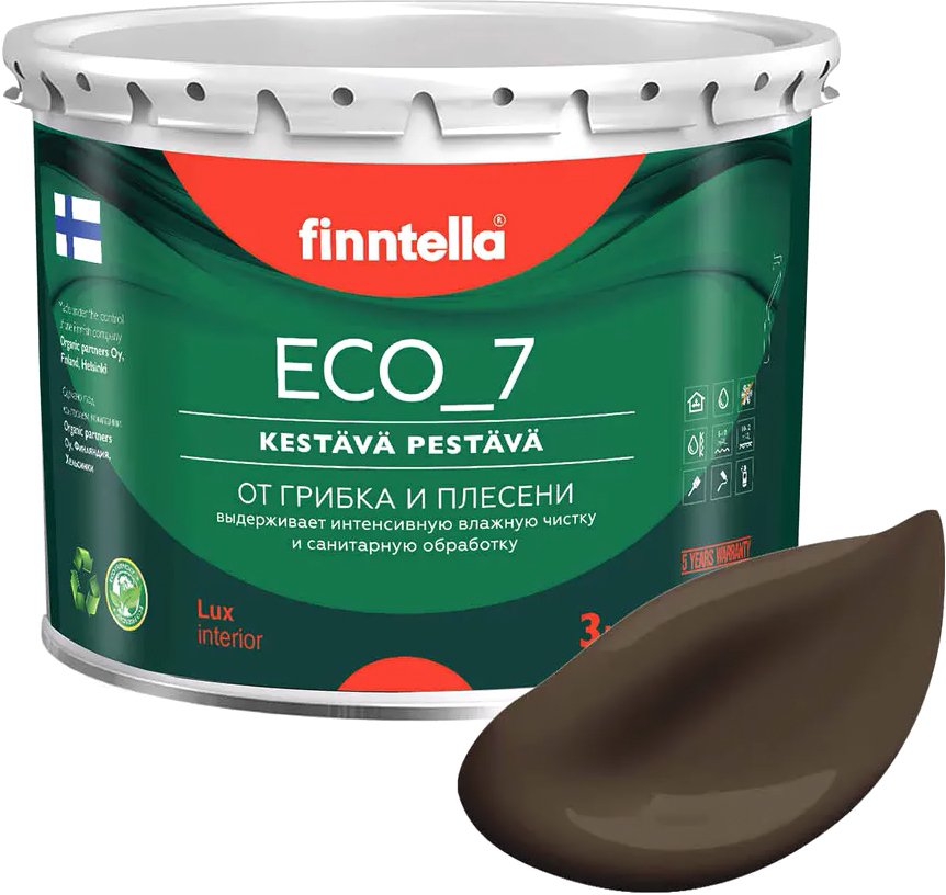 

Краска Finntella Eco 7 Suklaa F-09-2-3-FL072 2.7 л (коричневый)