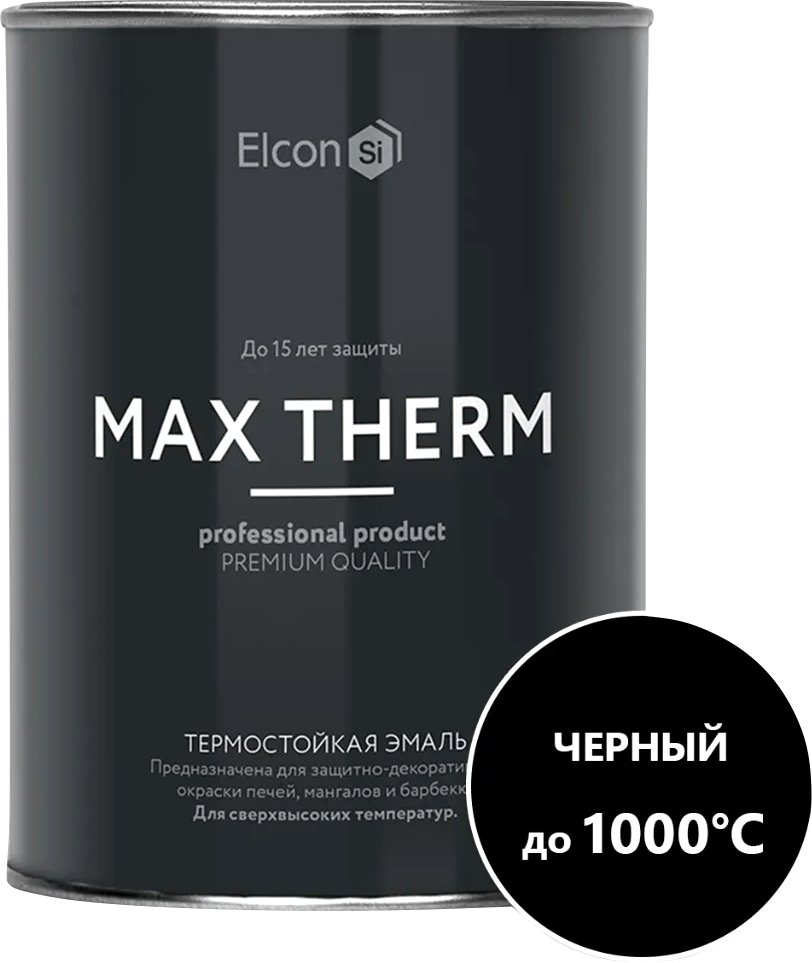 

Эмаль Elcon Термостойкая до 1000C 0.8 кг (черный)