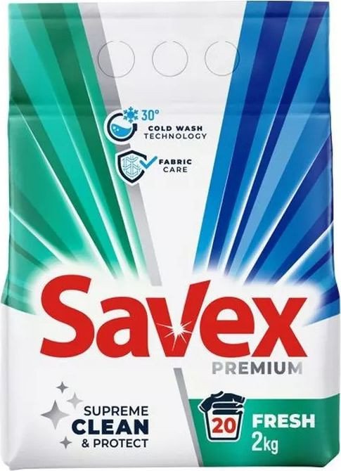 

Стиральный порошок Savex 2 in 1 Fresh 2 кг