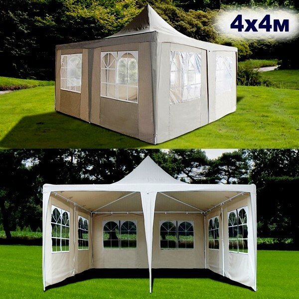 Тент-шатер Afina Garden AFM-1032FB 4х4 м (бежевый)
