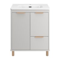  Brevita Тумба с умывальником Risacca Crema 70 RIS-06070-0342Я+B-OND070-01 (серый кашемир)