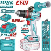 Ударная дрель-шуруповерт Total TIDLI429982 (с 2-мя АКБ, кейс)