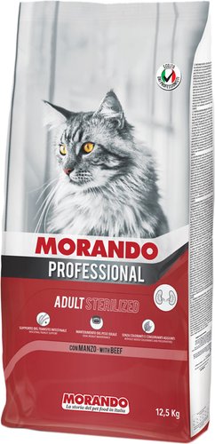Сухой корм для кошек Morando Professional Adult Sterilized with Beef (для стерилизованных с говядиной) 12.5 кг