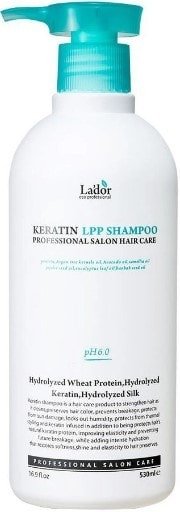 

Шампунь La'dor бессульфатный с кератином Keratin LPP Shampoo 530 мл