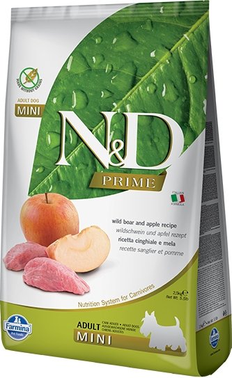 

Сухой корм для собак Farmina N&D Prime Boar & Apple Adult Mini (Кабан и яблоко) 2.5 кг