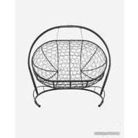 Подвесной диван M-Group Лежебока 11180305 (с серым ротангом/коричневая подушка)