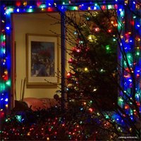 Светодиодная гирлянда JFK Christmas 20 м (зеленый провод, разноцветный)
