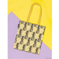 Сумка шоппер JoyArty Ананасовый рай ткань под лен bsh_47783