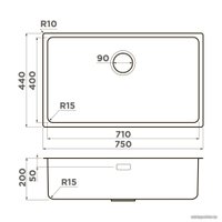 Кухонная мойка Omoikiri Tadzava 75-U/I Ultra 15 IN (нержавеющая сталь)