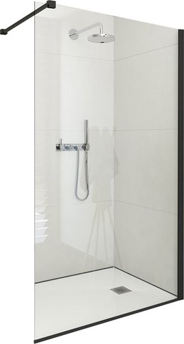 Душевая стенка Roth ECWALK/1000 (черный/прозрачное стекло)